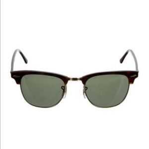 Ray-Ban Polarized Clubmaster Sunglasses in Tortoiseshell.